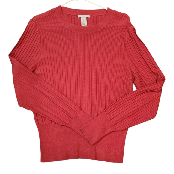 🎁H&M Ribbed Crewneck Sweater- Size Medium - Picture 1 of 9